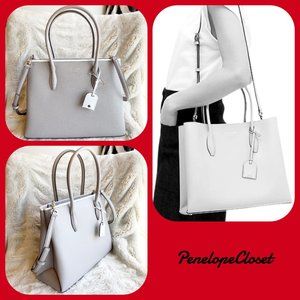 KATE SPADE EVA MEDIUM TOP ZIP SATCHEL SOFT TAUPE